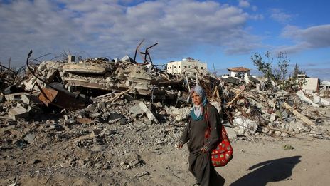 Palestinian rescue workers begin search for people under rubble on day two of ceasefire